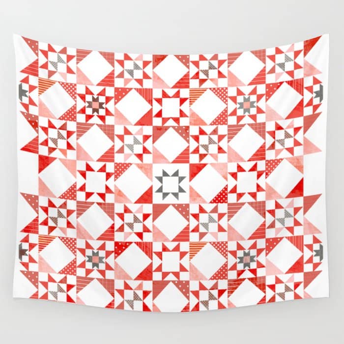 Christmas Quilt - Pattern No1 Wall Tapestry