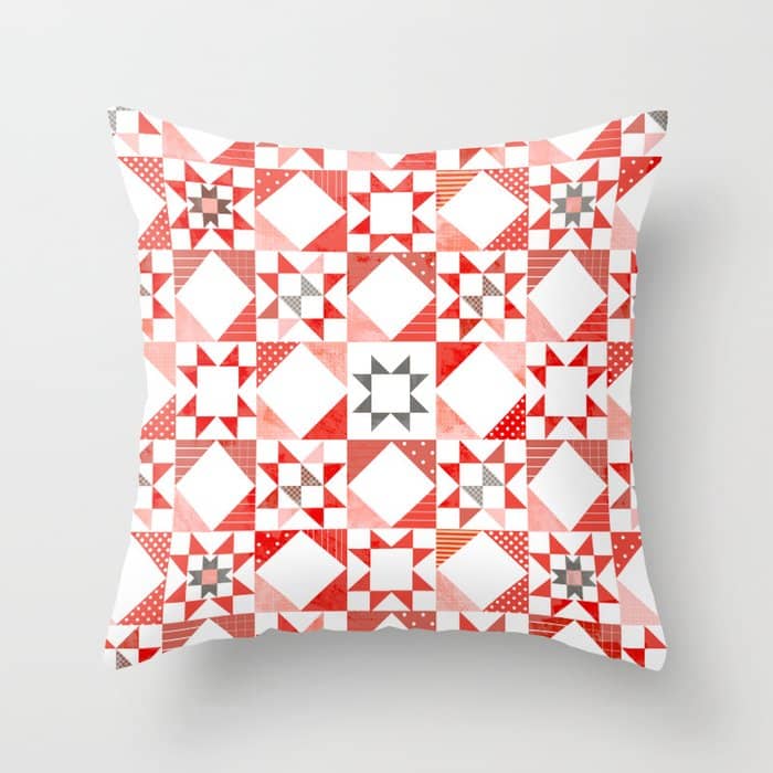 Christmas Quilt - Pattern No1 Throw Pillow