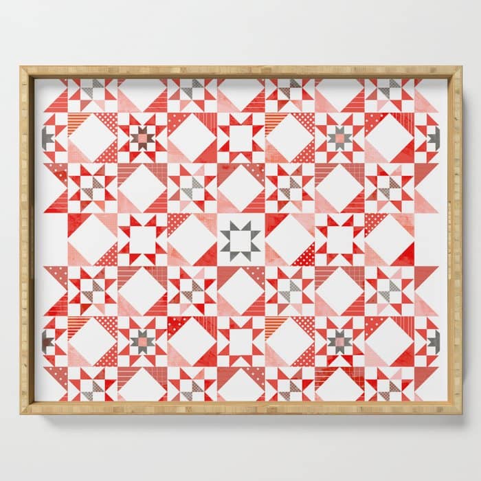 Christmas Quilt - Pattern No1 Serving Tray