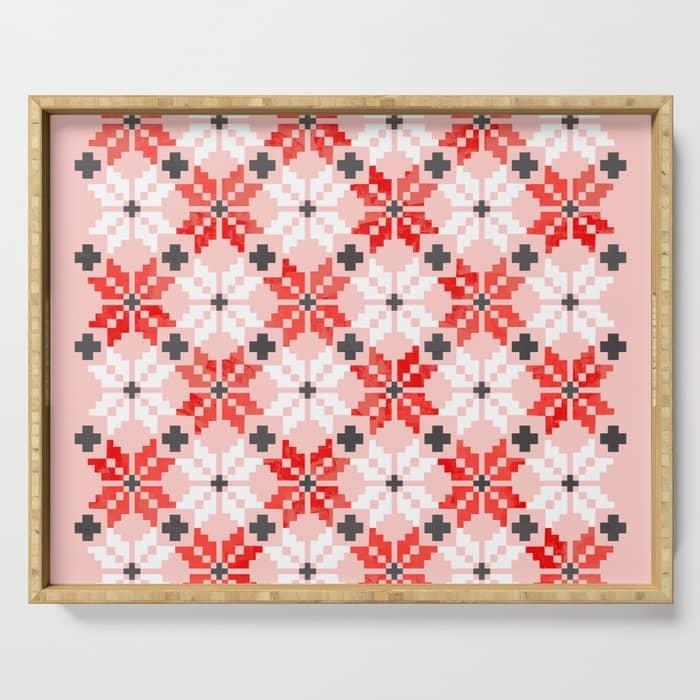 Christmas Quilt - Pattern No2 Serving Tray