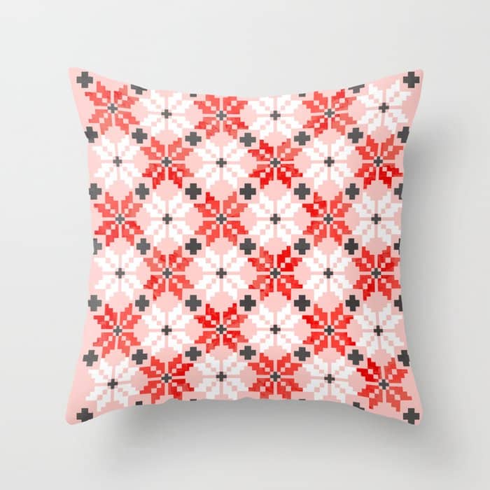 Christmas Quilt - Pattern No2 Throw Pillow