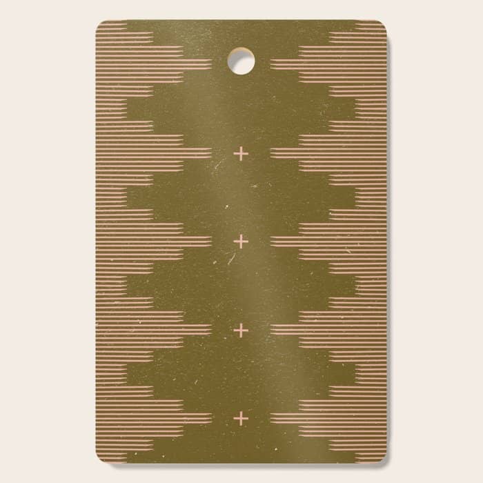 Southwestern Minimalist Retro Green & Pink Cutting Board