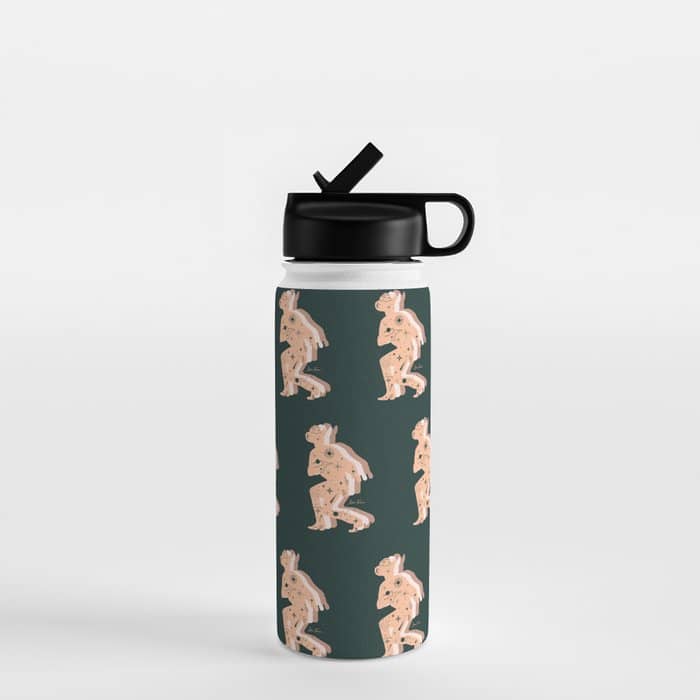 Space Cowboy - Emerald & Peach Water Bottle