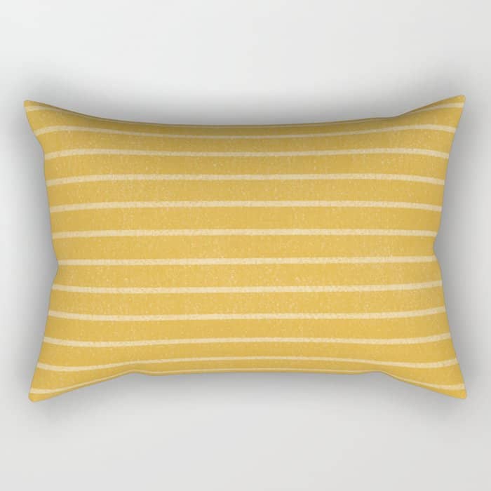 Classic Stripe (Yellow) Rectangular Pillow