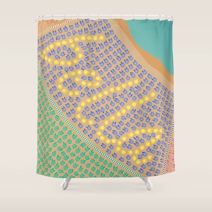 Bella / Beautiful Italy Beach Umbrellas - Aerial Italian Shower Curtain