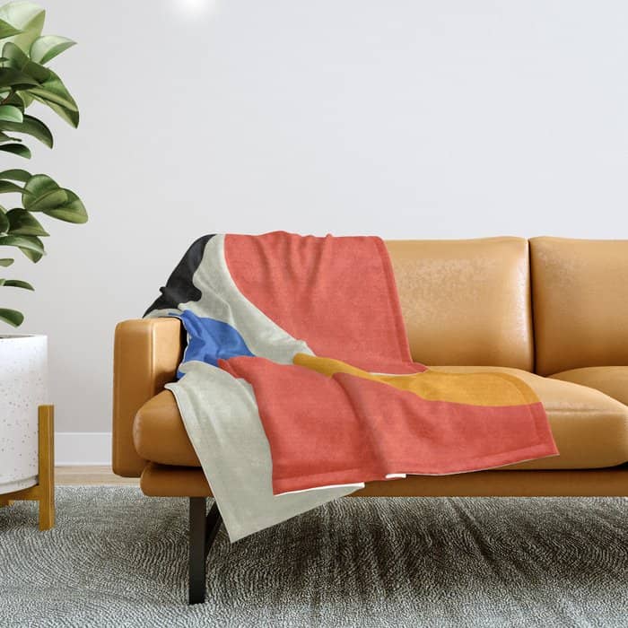 Bauhaus 02: Exhibition 1923 | Mid Century Series  Throw Blanket