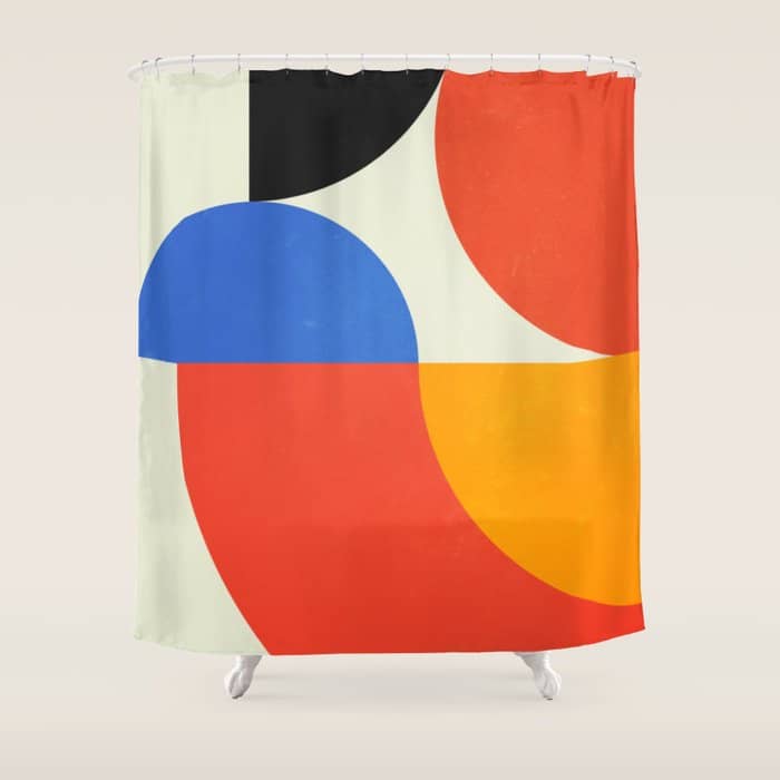 Bauhaus 02: Exhibition 1923 | Mid Century Series  Shower Curtain