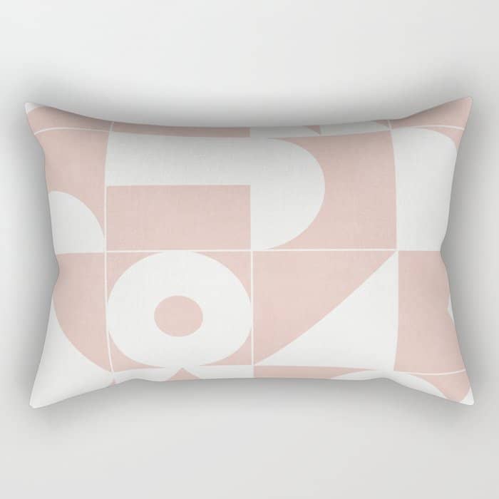 My Favorite Geometric Patterns No.11 - Pale Pink Rectangular Pillow
