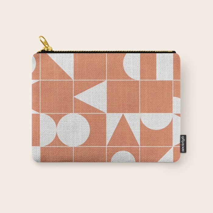 My Favorite Geometric Patterns No.14 - Coral Carry All Pouch