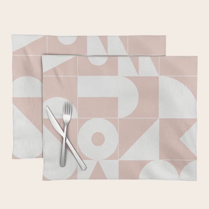 My Favorite Geometric Patterns No.11 - Pale Pink Placemat