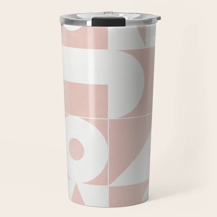 My Favorite Geometric Patterns No.11 - Pale Pink Travel Mug