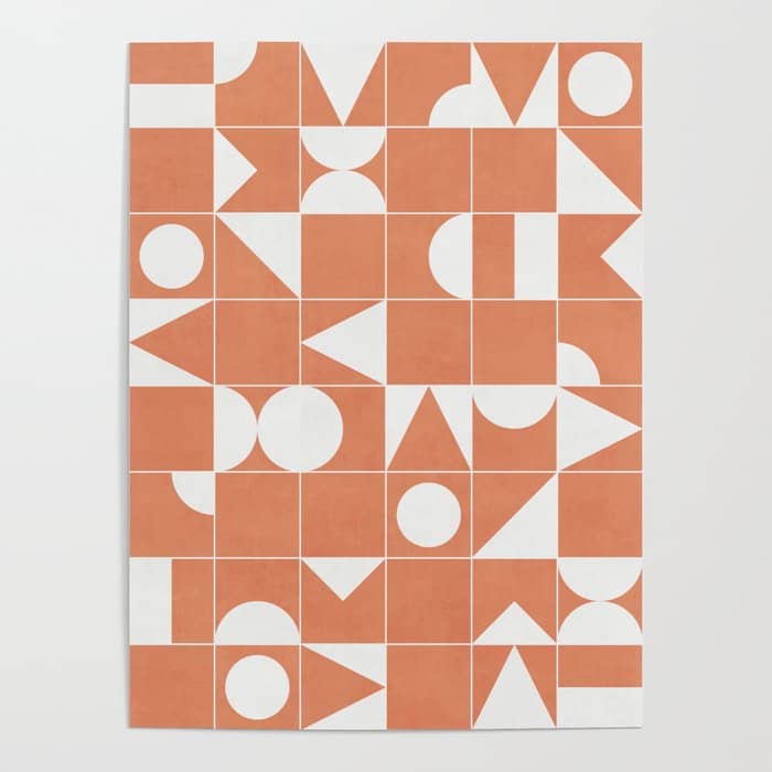 My Favorite Geometric Patterns No.14 - Coral Poster