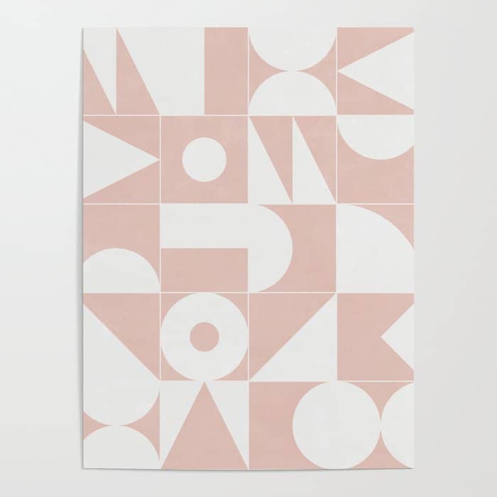 My Favorite Geometric Patterns No.11 - Pale Pink Poster