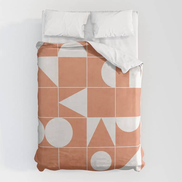 My Favorite Geometric Patterns No.14 - Coral Duvet Cover