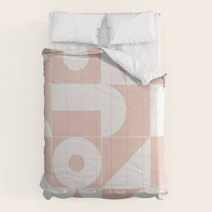 My Favorite Geometric Patterns No.11 - Pale Pink Comforter