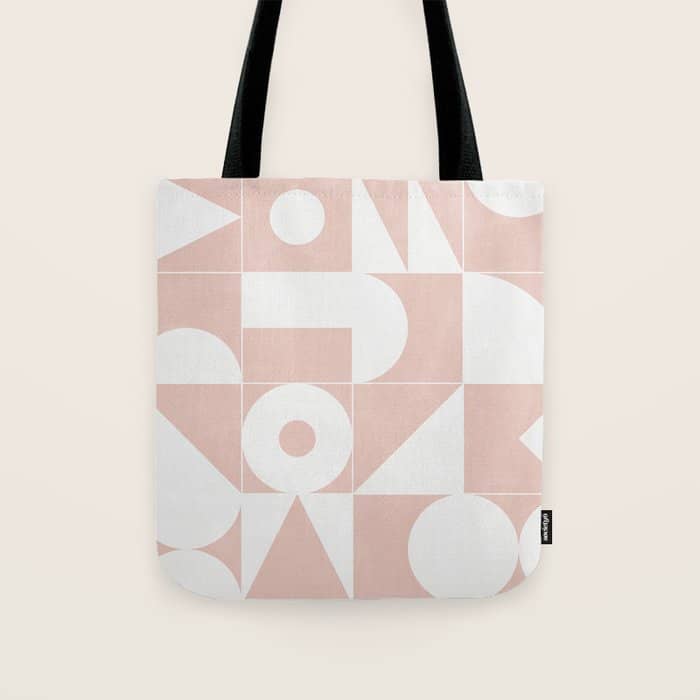My Favorite Geometric Patterns No.11 - Pale Pink Tote Bag