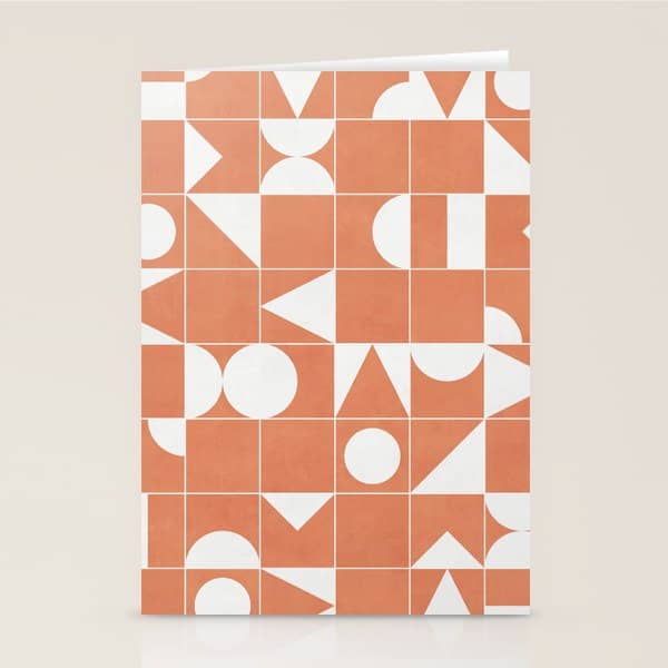 My Favorite Geometric Patterns No.14 - Coral Stationery Card
