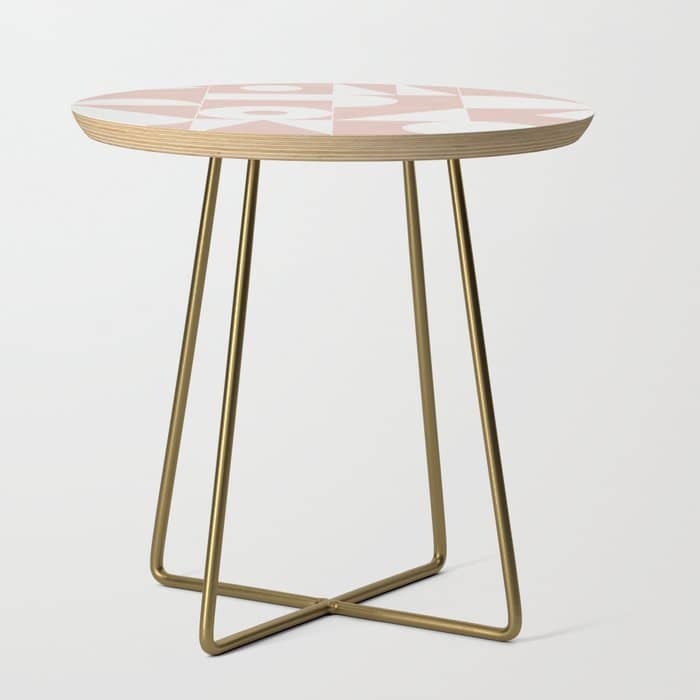 My Favorite Geometric Patterns No.11 - Pale Pink Side Table