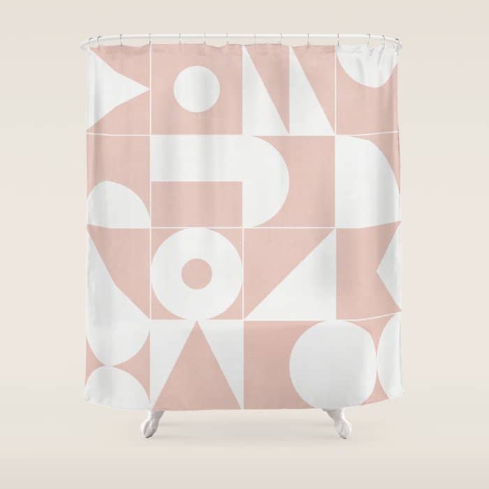 My Favorite Geometric Patterns No.11 - Pale Pink Shower Curtain