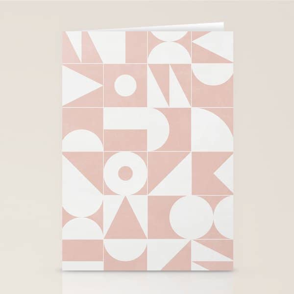 My Favorite Geometric Patterns No.11 - Pale Pink Stationery Card