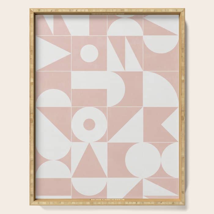 My Favorite Geometric Patterns No.11 - Pale Pink Serving Tray