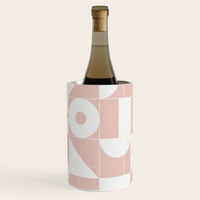 My Favorite Geometric Patterns No.11 - Pale Pink Wine Chiller