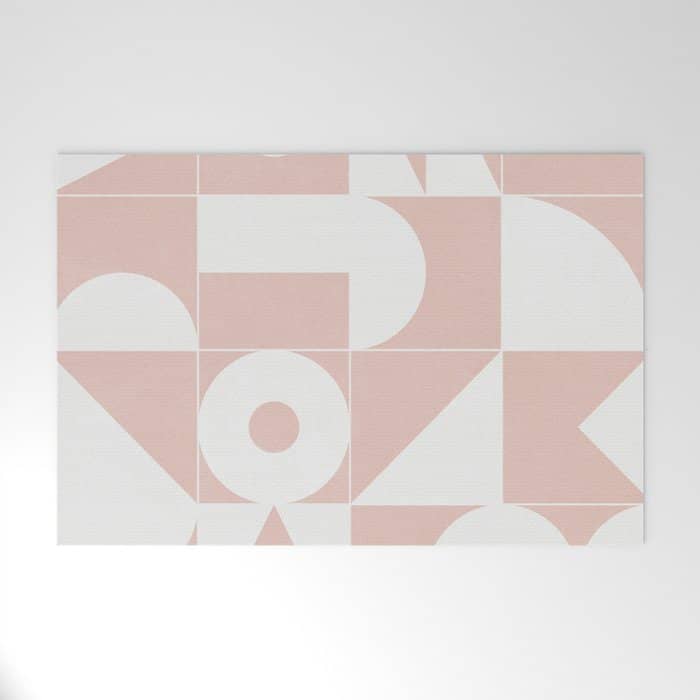 My Favorite Geometric Patterns No.11 - Pale Pink Welcome Mat