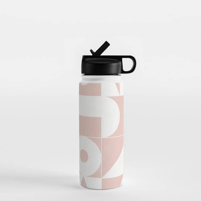 My Favorite Geometric Patterns No.11 - Pale Pink Water Bottle