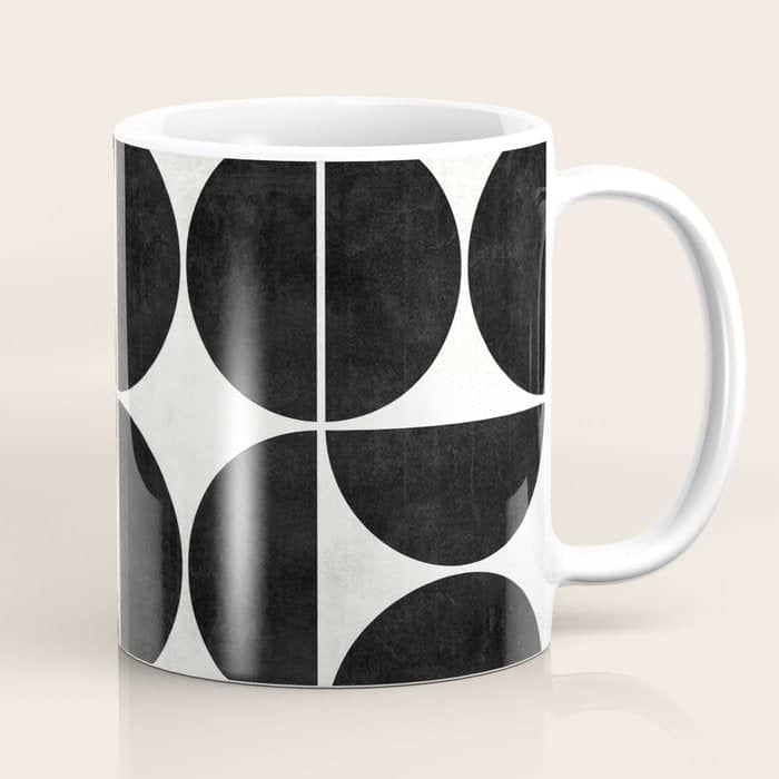 Mid-Century Modern Pattern No.1 - Concrete And Wood Coffee Mug