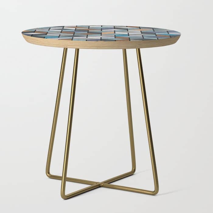 Colorful Concrete Cubes - Blue, Grey, Brown Side Table