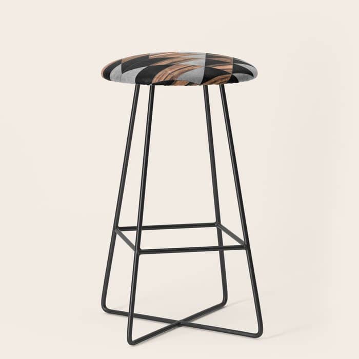 Urban Tribal Pattern No.10 - Aztec - Concrete And Wood Stool