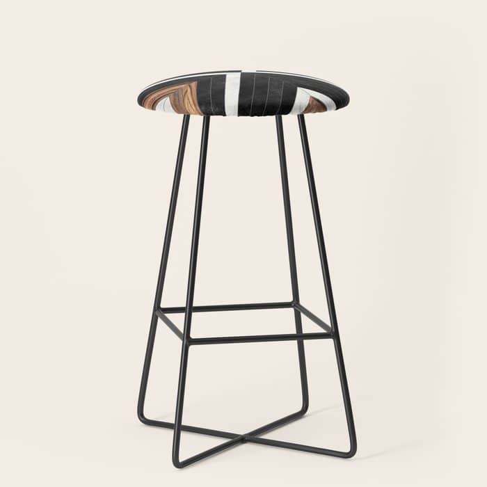 Urban Tribal Pattern No.1 - Concrete And Wood Stool