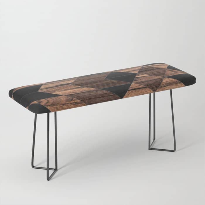 Urban Tribal Pattern No.11 - Aztec - Wood Bench