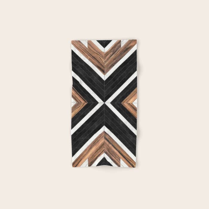 Urban Tribal Pattern No.1 - Concrete And Wood Bath Towel