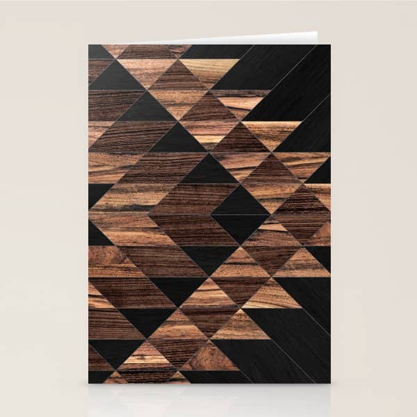 Urban Tribal Pattern No.11 - Aztec - Wood Stationery Card