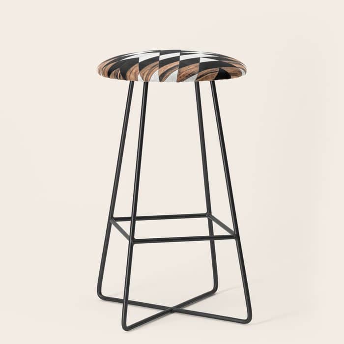 Urban Tribal Pattern No.13 - Aztec - Concrete And Wood Stool