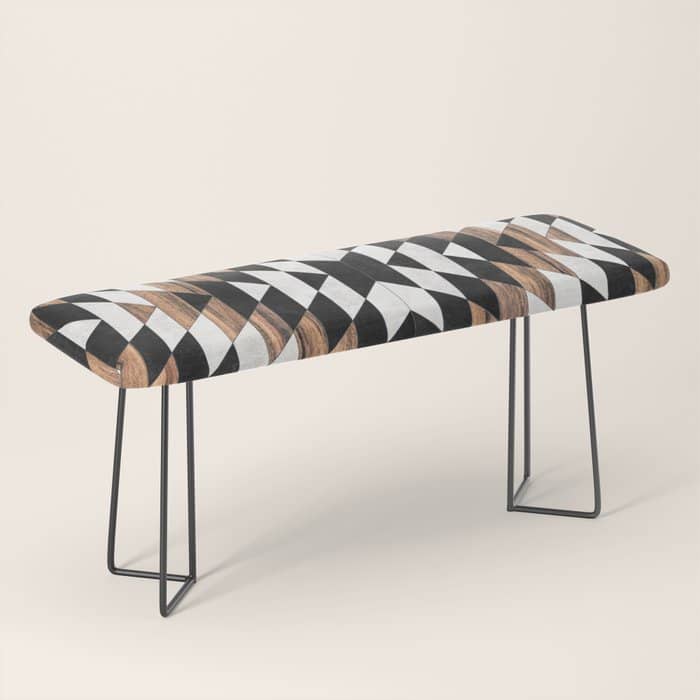 Urban Tribal Pattern No.13 - Aztec - Concrete And Wood Bench