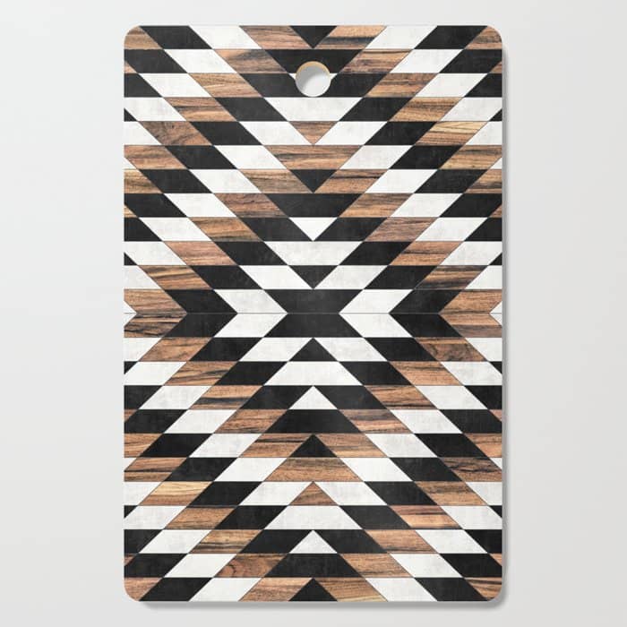 Urban Tribal Pattern No.13 - Aztec - Concrete And Wood Cutting Board