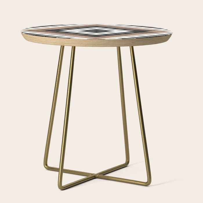 Urban Tribal Pattern No.13 - Aztec - Concrete And Wood Side Table