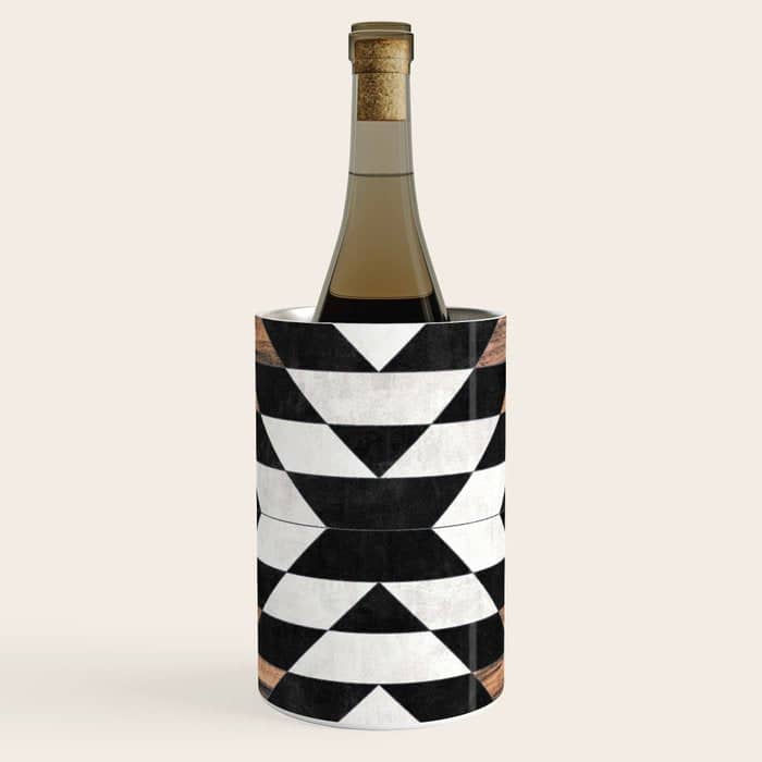 Urban Tribal Pattern No.13 - Aztec - Concrete And Wood Wine Chiller