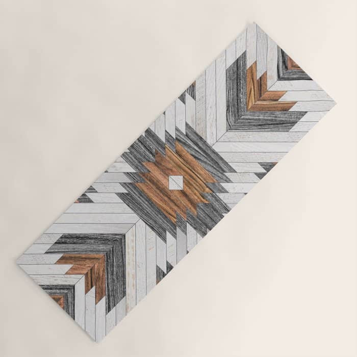 Urban Tribal Pattern No.8 - Aztec - Wood Yoga Mat