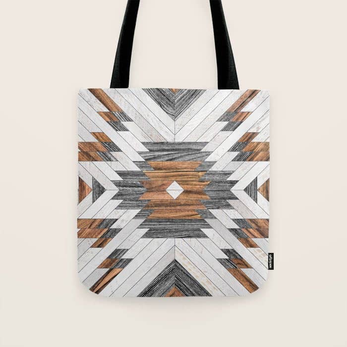 Urban Tribal Pattern No.8 - Aztec - Wood Tote Bag