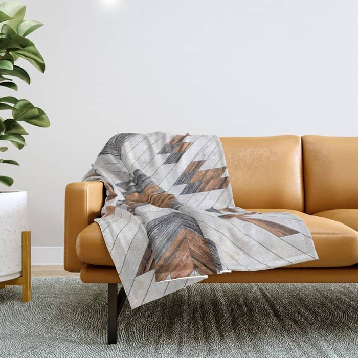 Urban Tribal Pattern No.8 - Aztec - Wood Throw Blanket