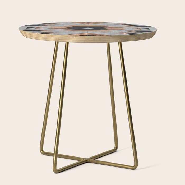 Urban Tribal Pattern No.6 - Aztec - Concrete And Wood Side Table