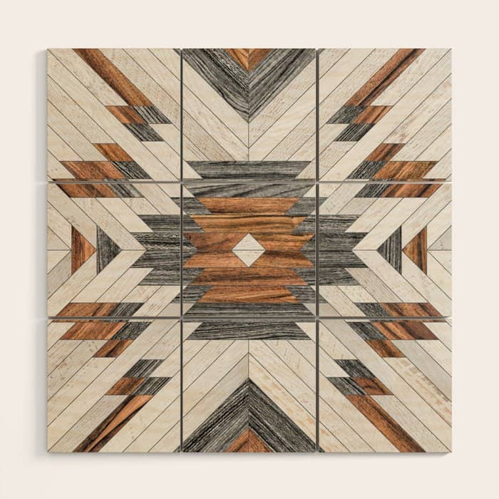 Urban Tribal Pattern No.8 - Aztec - Wood Wood Wall Art