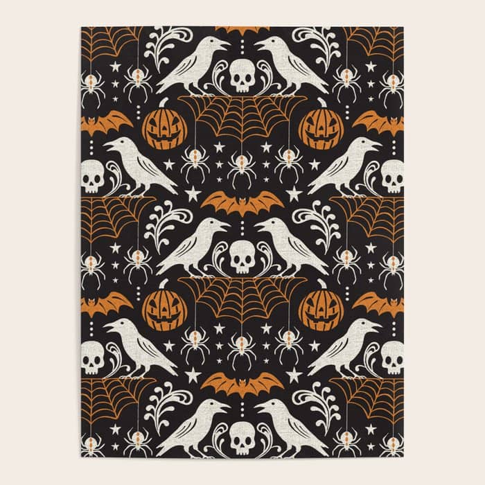 All Hallows' Eve - Black Orange Halloween Poster