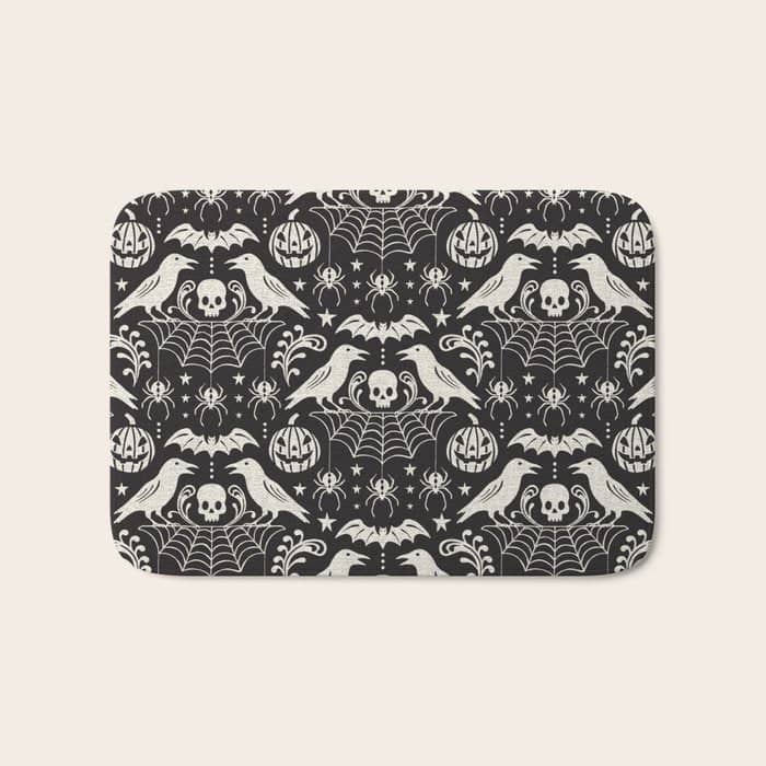 All Hallows' Eve - Black Ivory Halloween Bath Mat