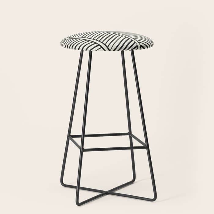 Organic Chevron - Inkwell On Cream Stool
