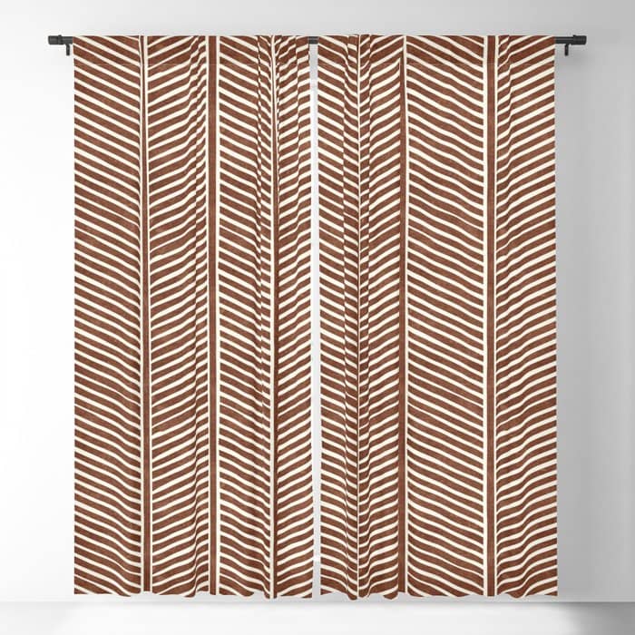 Organic Chevron On Brandywine Window Curtain