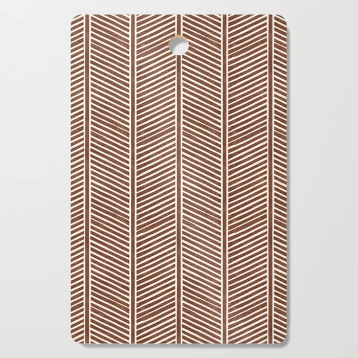 Organic Chevron On Brandywine Cutting Board